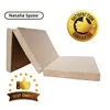 A folded mattress on a white background, with marketing badges. Náhled obrázku produktu