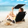 CASARIA® Sonnenliege Klappbar mit Rädern & Sonnendach Produktbild-Vorschau 4