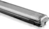 A close-up, studio shot of a long, rectangular LED light fixture. Produktbild-Vorschau
