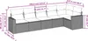 Design 6-tlg. Garten-Sofagarnitur mit Kissen Grau Poly Produktbild-Vorschau 3