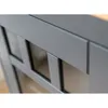 Highboard Vitrine, Massivholz in grau mit Kiefer Optik Produktbild-Vorschau 4