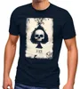 Herren T-Shirt Bedruckt Totenkopf Skull Spielkarte Pik Ass Produktbild-Vorschau 1