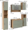 Badmöbel-Set Vicco Irma Salbeigrün 5 Teile, Model 59138 Produktbild-Vorschau 2