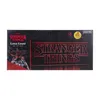 The image shows the packaging of a Stranger Things logo light. The packaging is black with red text and graphics. Produktbild-Vorschau