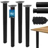 KOTARBAU® Pieds de table en métal noir Lot de 4 Ø 60 mm H : Voir les images du produit 1