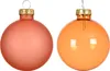 Christbaumkugeln Warmes Orange 3 x transparent & 3 x matt Ø Produktbild-Vorschau 2
