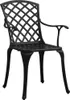 vidaXL Set da bistrot 3 pezzi in alluminio pressofuso nero Anteprima dell’immagine prodotto 9