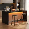 MODFU, isola da cucina nera, bancone con illuminazione LED, Anteprima dell’immagine prodotto 2