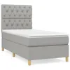 Boxspringbett mit Matratze Hellgrau 80x200 cm Stoff Produktbild-Vorschau 1