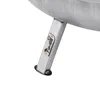 A close-up of a metal leg of a fire pit with a brand logo attached. Produktbild-Vorschau