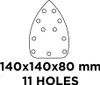 GRAPHITE Carta abrasiva velcrata delta 140x140x80 mm, 5 Anteprima dell’immagine prodotto 12