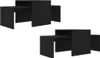 Set di tavolini neri 100x48x40 cm in materiale ligneo Anteprima dell’immagine prodotto 5