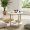 CARENZA HOME Beistelltisch Rund Eiche 2 Ablagen 49 x Ø 42 Produktbild-Vorschau 5