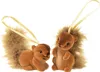 Christbaumschmuck Kunststoff / Samt Eichhörnchen 6cm braun Produktbild-Vorschau 5