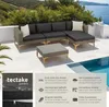 tectake® Rattan Lounge Konstanza mit Aluminiumgestell Produktbild-Vorschau 2