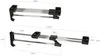 Two views of an extendable clothes rail, with dimensions shown in millimeters. Náhled obrázku produktu