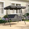 Outsunny Hollywoodschaukel Gartenschaukel 3-Sitzer mit Dach Produktbild-Vorschau 9