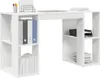 A white desk with shelves on a white background. Anteprima dell’immagine prodotto