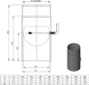 Ø 160 mm Ofenrohr 30 cm - mit Drosselklappe - schwarz Produktbild-Vorschau 2