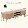 Meuble TV à Double Porte Avec Espace De Rangement Ouvert, Voir les images du produit 3