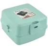 Brot- und Lunchbox mit 4 Fächern Vesperdose Mintgrün 1400ml Produktbild-Vorschau 1