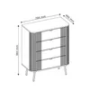 Idohome - Kommode AURA mit Schubladen auf Füßen 78x98x40 Produktbild-Vorschau 7
