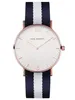 A close-up studio shot of a Paul Hewitt watch with a navy and white striped NATO strap. Produktbild-Vorschau