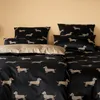 elegante Mako-Satin-Bettwäsche-Garnitur Dogs Farbe Produktbild-Vorschau 8