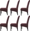 6 ks židle kryty Stretch Elastan židle kryt pro jídelnu Náhled obrázku produktu 1