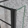 Schwarz Walkin Duschkabine 100x200cm unregelmäßige Form Produktbild-Vorschau 5