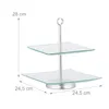 Relaxdays Etagere, 2 stöckig, eckig, Cupcake, Kekse, Obst, Produktbild-Vorschau 4