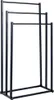 A black metal towel rack with three bars of varying heights, shown against a white background. Anteprima dell’immagine prodotto