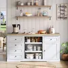 okwish Isola da cucina Mobile da cucina con 5 cassetti e 2 Anteprima dell’immagine prodotto 2