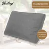 A grey cushion for a garden lounge, with dimensions and a matching seat cushion indicated. Produktbild-Vorschau