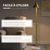 HOMCOM Lampadaire sur pied salon 40W, lampe sur pied en Voir les images du produit 6