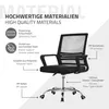 Ergonomická kancelářská židle ML-Design, černá, výškově Náhled obrázku produktu 7