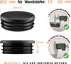 Lamellenstopfen rund 32 mm Schwarz 10 Stück Rohrendstopfen Produktbild-Vorschau 2