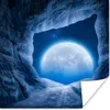 MuchoWow® Poster Höhle - Mond - Weltraum - Universum - Blau Produktbild-Vorschau 1