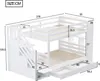 Letto a castello Sweiko 90x200 cm, scala di sicurezza con Anteprima dell’immagine prodotto 5