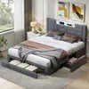 CDGlobal Polsterbett 140x200cm mit USB und Steckdosen, Produktbild-Vorschau 14