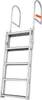 A silver aluminum ladder with orange accents, shown against a white background. Produktbild-Vorschau