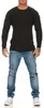 Herren Basic Langarm Shirt Baumwolle;  Schwarz S Produktbild-Vorschau 2
