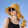 Sommer-Bucket-Hut für Damen mit Schal, breiter Krempe, Produktbild-Vorschau 2