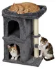 Árbol para gatos Relaxdays, con 2 escondites y juguetes, Vista previa de la imagen del producto 1