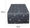 Tischläufer 30x160 cm Grau Weihnachten Polyester Sterne Produktbild-Vorschau 3