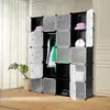 Kleiderschrank 20 Würfel DIY Modulare Regale Kleider- und Produktbild-Vorschau 1