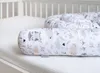 400 cm Nestchenschlange HASE EULE Beige Weiß Baumwolle Produktbild-Vorschau 1