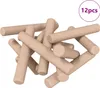 vidaXL Dřevěné kolíky, 12 kusů, hnědé, průměr 6 x 40 mm, Náhled obrázku produktu 1