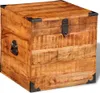 vidaXL Truhe Würfelform Raues Mangoholz Produktbild-Vorschau 1