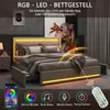 INONEFT Bett 140×200 mit Stauraum, Polsterbett mit Produktbild-Vorschau 3